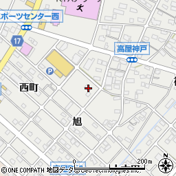 愛知県江南市高屋町旭61周辺の地図