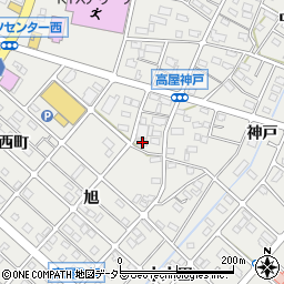 愛知県江南市高屋町旭32周辺の地図