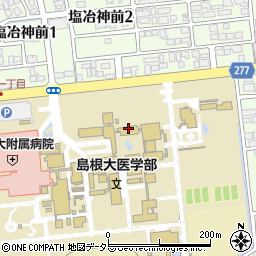 島根大学医学部附属病院周辺の地図