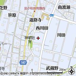 愛知県一宮市木曽川町里小牧（神明東）周辺の地図