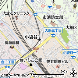 神奈川県鎌倉市小袋谷1丁目周辺の地図