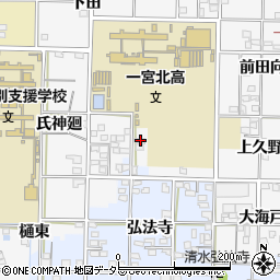 愛知県一宮市笹野氏神東9周辺の地図