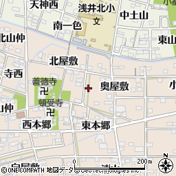 愛知県一宮市浅井町尾関奥屋敷48-2周辺の地図