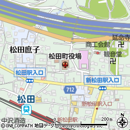 神奈川県松田町（足柄上郡）周辺の地図