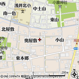 愛知県一宮市浅井町尾関奥屋敷35周辺の地図
