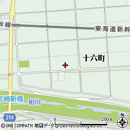 岐阜県大垣市十六町周辺の地図