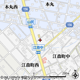 愛知県江南市江森町中9周辺の地図