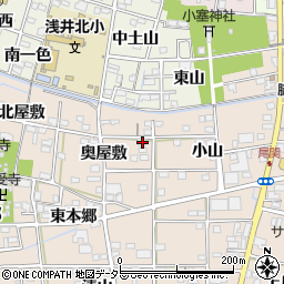 愛知県一宮市浅井町尾関奥屋敷37周辺の地図