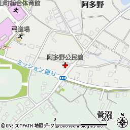 阿多野公民館周辺の地図