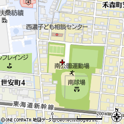 大垣市役所スポーツ施設　南公園運動場周辺の地図