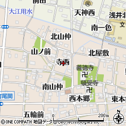 愛知県一宮市浅井町尾関寺西周辺の地図