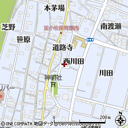 愛知県一宮市木曽川町里小牧道路寺204周辺の地図