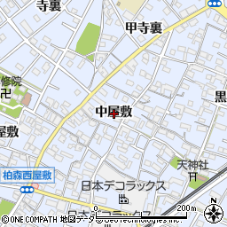 愛知県丹羽郡扶桑町柏森中屋敷周辺の地図