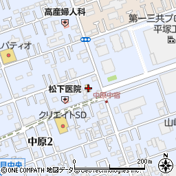 ミニストップ平塚中原２丁目店周辺の地図