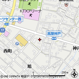 愛知県江南市高屋町旭21周辺の地図