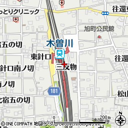 愛知県一宮市木曽川町黒田三反物周辺の地図