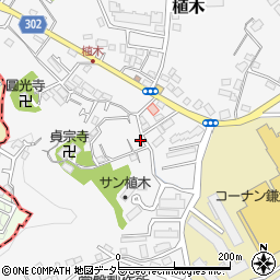 神奈川県鎌倉市植木639周辺の地図