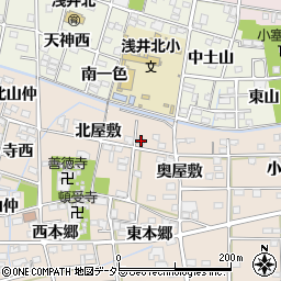 愛知県一宮市浅井町尾関奥屋敷27周辺の地図