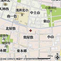 愛知県一宮市浅井町尾関奥屋敷18周辺の地図