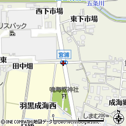 宮浦周辺の地図
