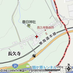 滋賀県米原市長久寺周辺の地図