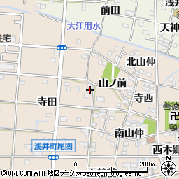 愛知県一宮市浅井町尾関寺田14周辺の地図