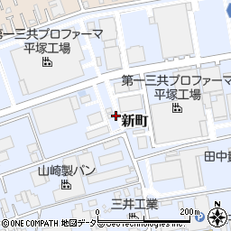 神奈川県平塚市新町周辺の地図