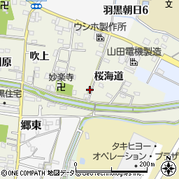 愛知県犬山市羽黒桜海道58周辺の地図