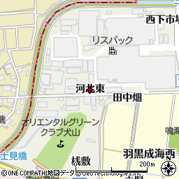 愛知県犬山市羽黒（河北東）周辺の地図