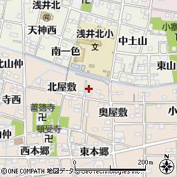 愛知県一宮市浅井町尾関奥屋敷26-2周辺の地図