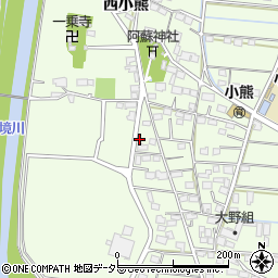 岐阜県羽島市小熊町西小熊1749周辺の地図