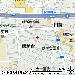 神奈川県茅ヶ崎市鶴が台周辺の地図
