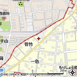 愛知県江南市河野町管竹周辺の地図