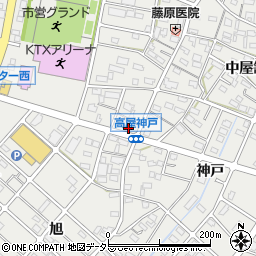 愛知県江南市高屋町旭13周辺の地図