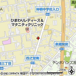 牛角平塚四之宮店周辺の地図