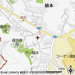 神奈川県鎌倉市植木596-3周辺の地図