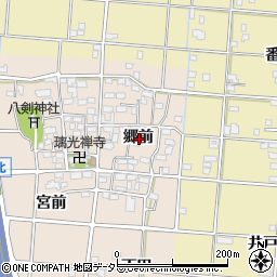 愛知県一宮市田所郷前周辺の地図