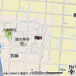 愛知県一宮市田所（郷前）周辺の地図