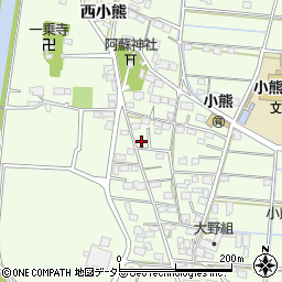 岐阜県羽島市小熊町西小熊1740周辺の地図