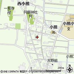 岐阜県羽島市小熊町西小熊1738周辺の地図