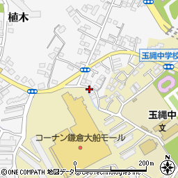 神奈川県鎌倉市植木291-1周辺の地図