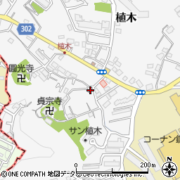 神奈川県鎌倉市植木642-1周辺の地図