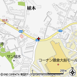 神奈川県鎌倉市植木290周辺の地図