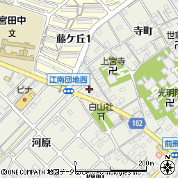 愛知県江南市前飛保町寺町15周辺の地図