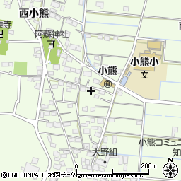 岐阜県羽島市小熊町西小熊1708周辺の地図