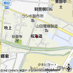 愛知県犬山市羽黒桜海道周辺の地図