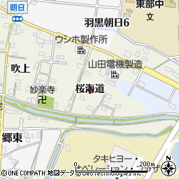 愛知県犬山市羽黒（桜海道）周辺の地図