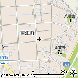 岐阜県大垣市直江町周辺の地図