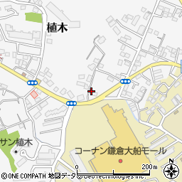 神奈川県鎌倉市植木265-8周辺の地図