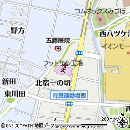 愛知県一宮市木曽川町黒田（西森起）周辺の地図